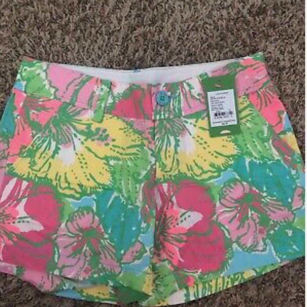 SIze 0 $64 Lilly Pulitzer Callahan Chino Shorts Casual NEW Big Flirt
